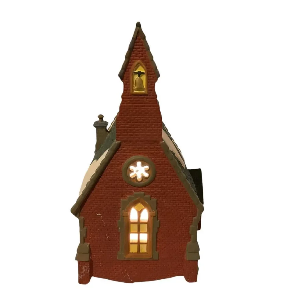 Department 56 Dickens Village Dudden Cross Church 1995 Light Up‎ Holiday Decor